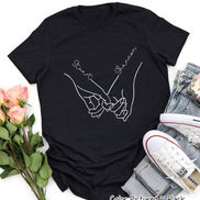 Personalized Holding Hands Couple Valentine Tee or Sweatshirt