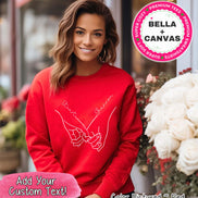 Personalized Holding Hands Couple Valentine Tee or Sweatshirt
