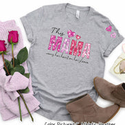 Personalized Grandma, Mama, Nana, or Mimi Wearing Heart on My Sleeve with Kids Names Valentine Tee or Sweatshirt