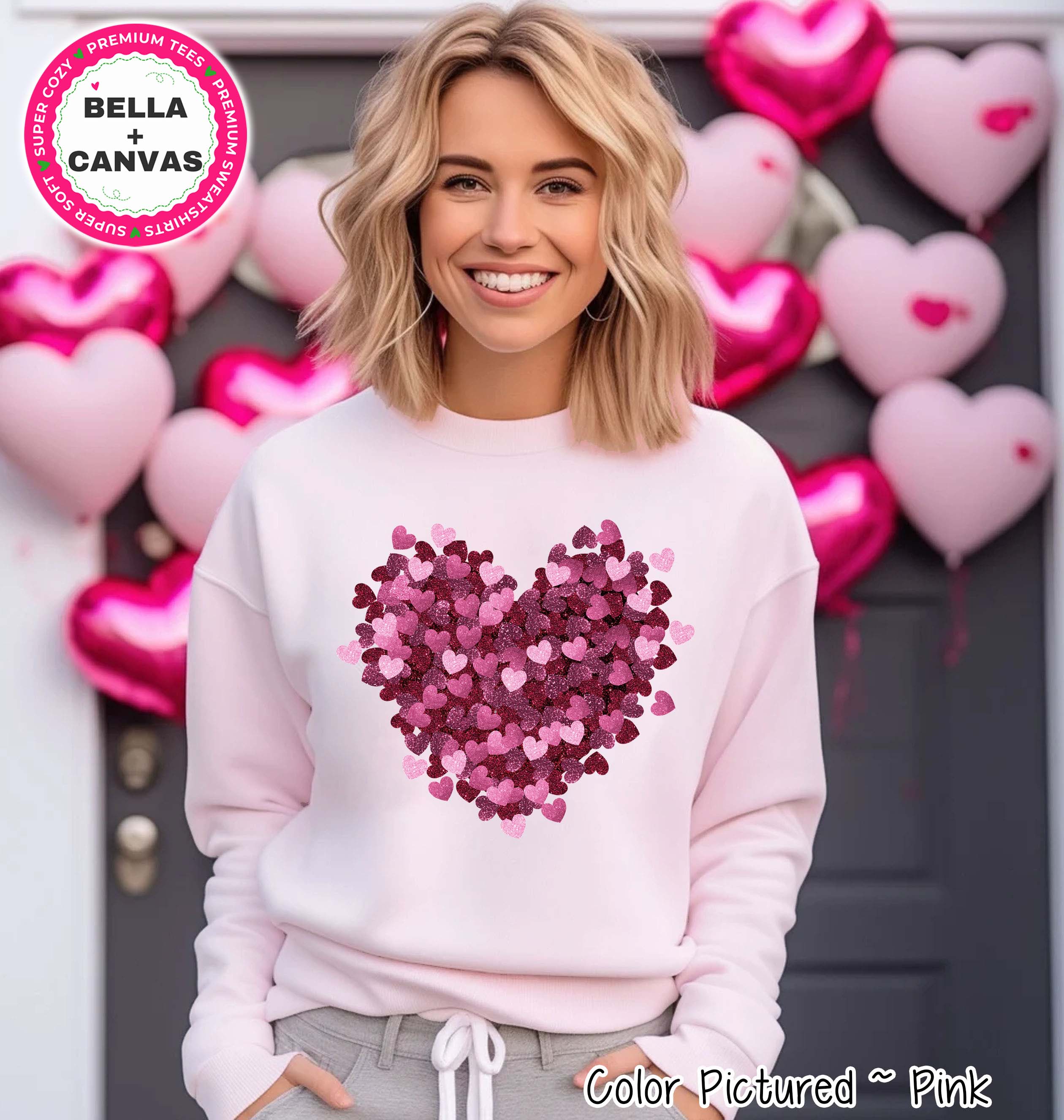 Scattered Heart Valentine Tee or Sweatshirt
