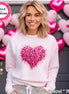 Faux Sequin Heart Valentine Tee or Sweatshirt