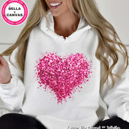 Faux Sequin Heart Valentine Tee or Sweatshirt