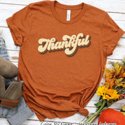 Retro Thankful Fall Thanksgiving Tee