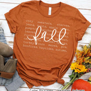 Fall Word Collage Tee