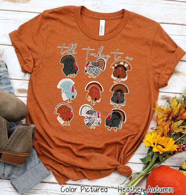 Talk Turkey To Me Funny Fall Thanksgiving Tee