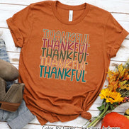 Thankful Stack Fall Thanksgiving Tee