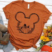 Mickey Head Pumpkin Fall Thanksgiving Tee