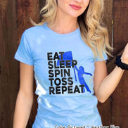 Personalized Eat Sleep Spin Toss Repeat Color Guard Tee