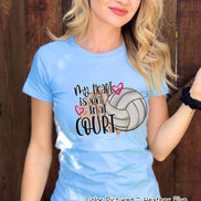 My Heart is On That Court Volleyball Mom Tee
