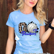 Personalized Leopard Go Volleyball Fan Tee