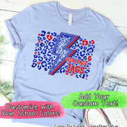 Personalized Leopard Lighting School Spirit Fan Tee