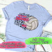 Personalized Leopard Volleyball Fan Spirit Tee
