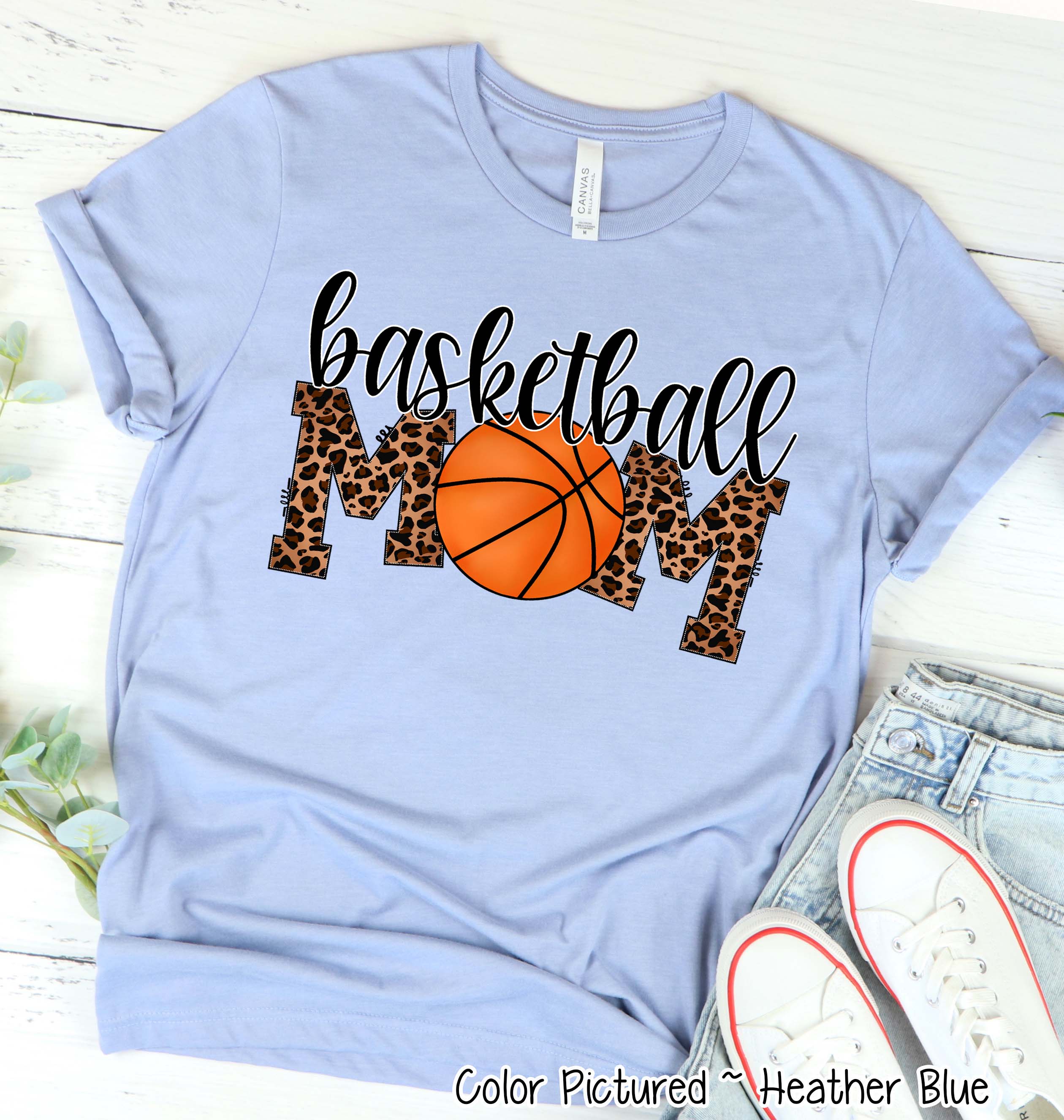 Leopard Basketball Mom Tee