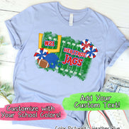 Personalized Football Field Game Day Fan Tee