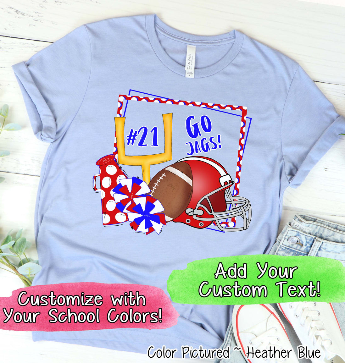 Personalized Football Game Day Fan Tee