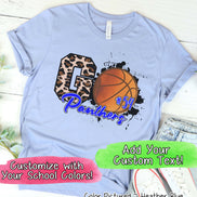Personalized Leopard Basketball GO Fan Tee