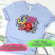 Personalized Leopard Football Game Day Fan Tee