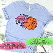 Personalized Leopard Basketball Number Fan Tee