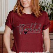 Thankful Script Fall Thanksgiving Tee