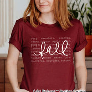 Fall Word Collage Tee