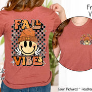 Retro Fall Vibes Smile 2 Sided Tee