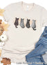 Watercolor Black Cats Sweet Fall Halloween Tee