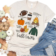 Fall Favorites Doodles Tee
