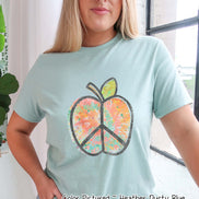 Tie Dye Peace Apple Back to School Tee