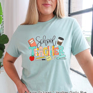 School Teacher Cute Doodle Icon Tee