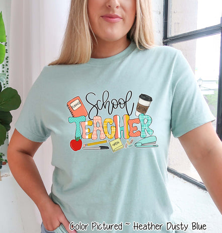 School Teacher Cute Doodle Icon Tee