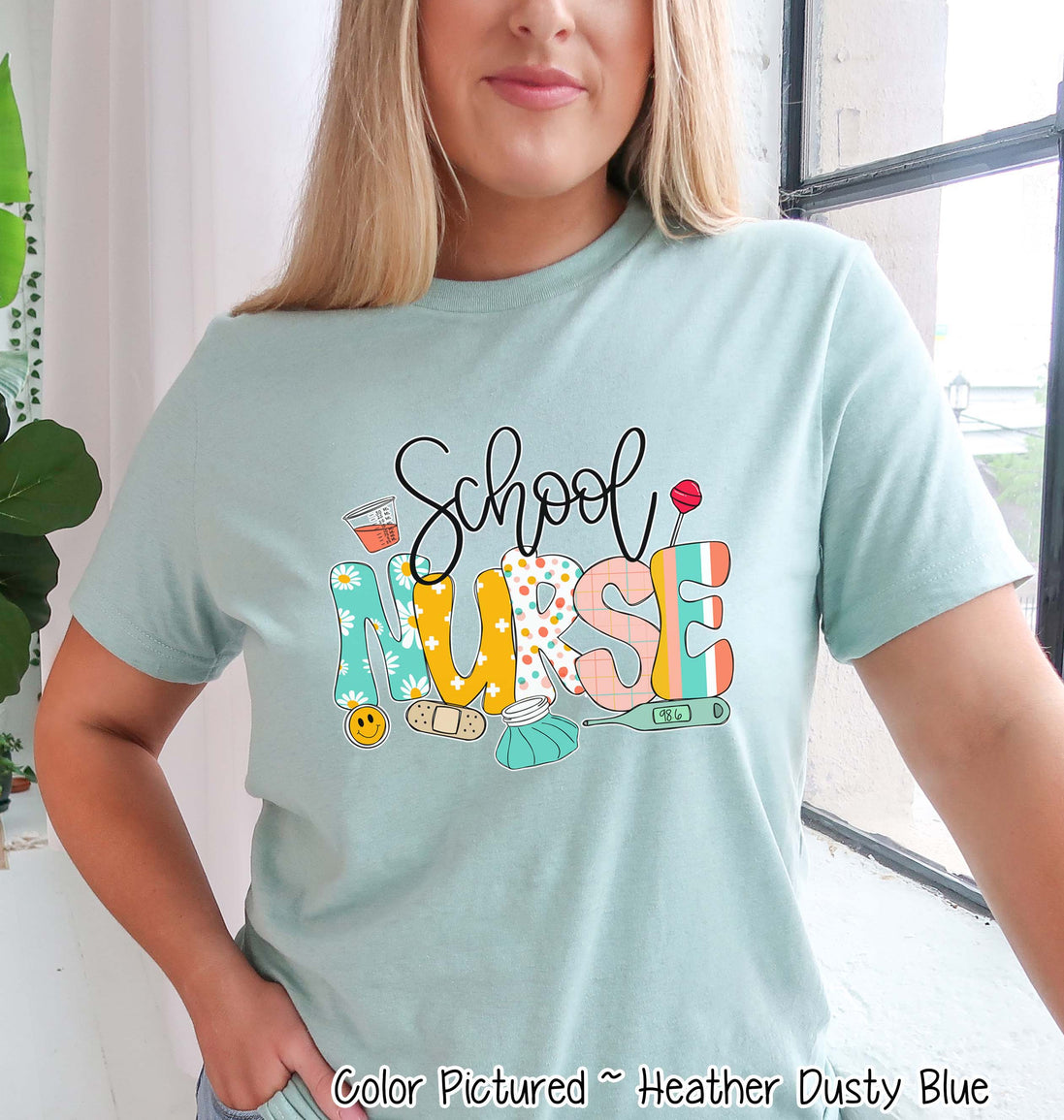 School Nurse Cute Doodle Icon Tee