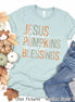 Jesus Blessings Pumpkin Flannel Sweater Blessings Fall Tee