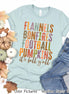 Flannels Bonfires Football It's Fall Y'all Tee