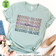 Custom Retro Mirror Hello Grade Student & Teacher Tee