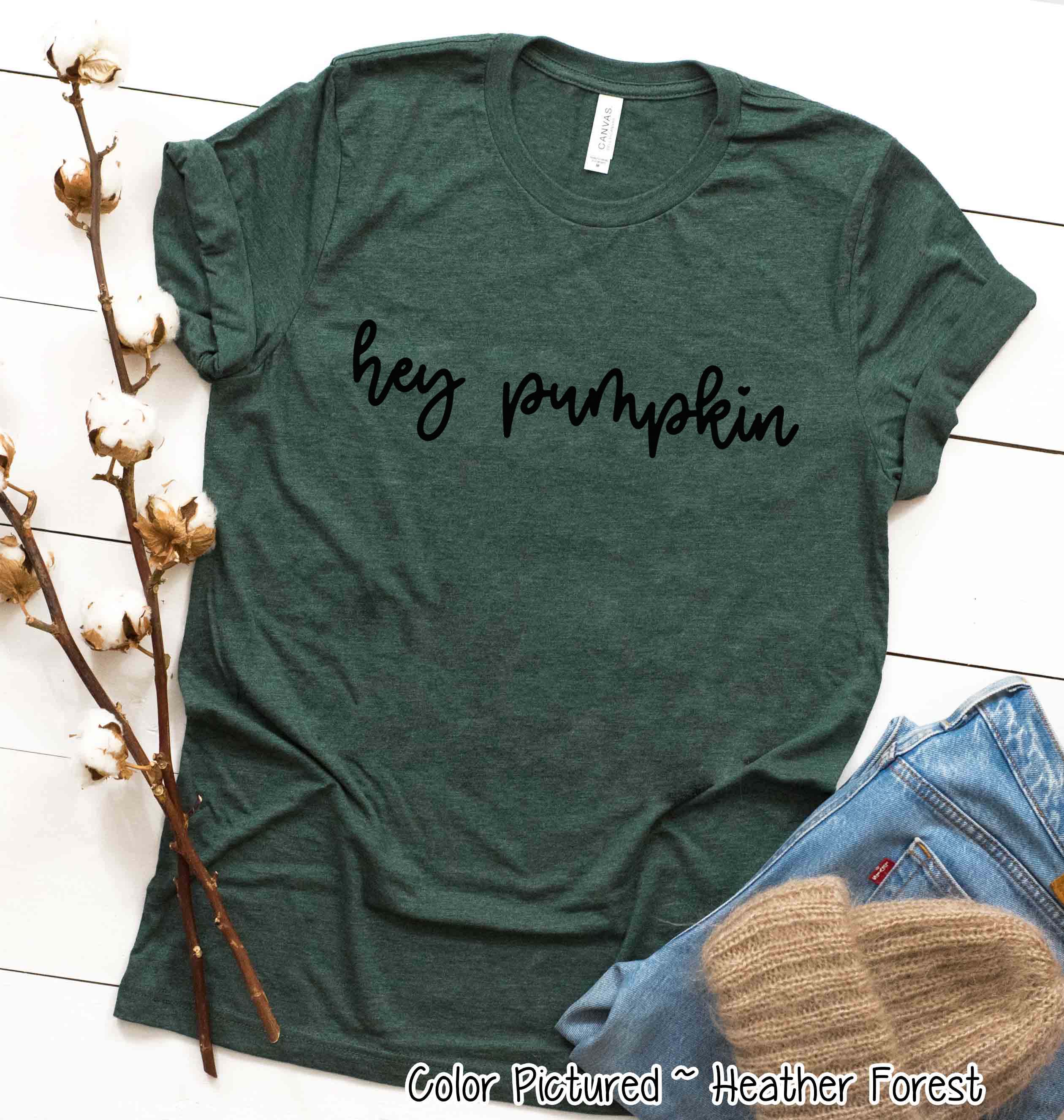 Hey Pumpkin Script Fall Thanksgiving Tee