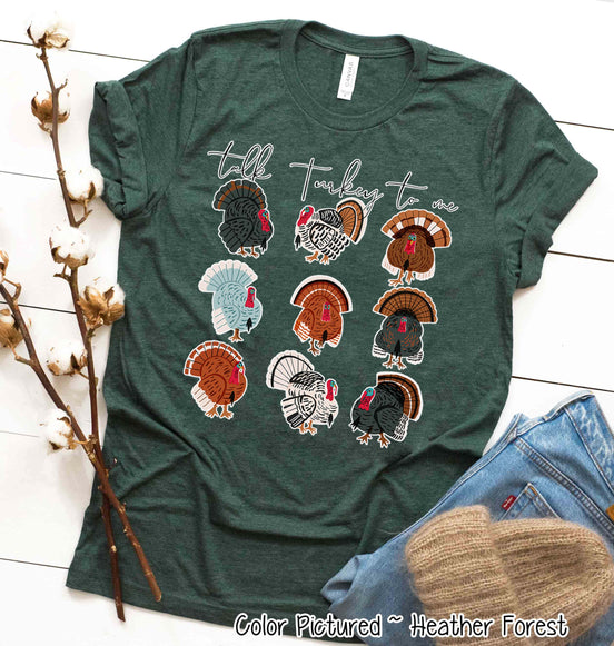 Talk Turkey To Me Funny Fall Thanksgiving Tee