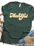Retro Thankful Fall Thanksgiving Tee