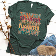 Thankful Stack Fall Thanksgiving Tee