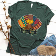 Fun Thankful Turkey Fall Thanksgiving Tee