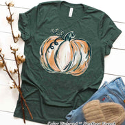 Beautiful Watercolor Pumpkin Fall Thanksgiving Tee
