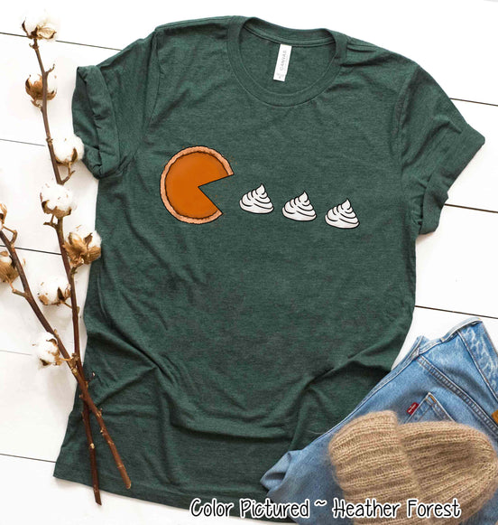 Pac Man Pie Gaming Thanksgiving Fun Fall Tee