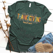 Enter His Gats with Thanksgiving Faith Fall Tee