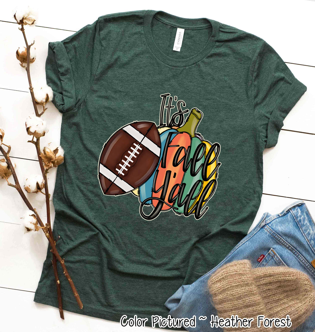 It's Fall Y'all Football Fall Tee
