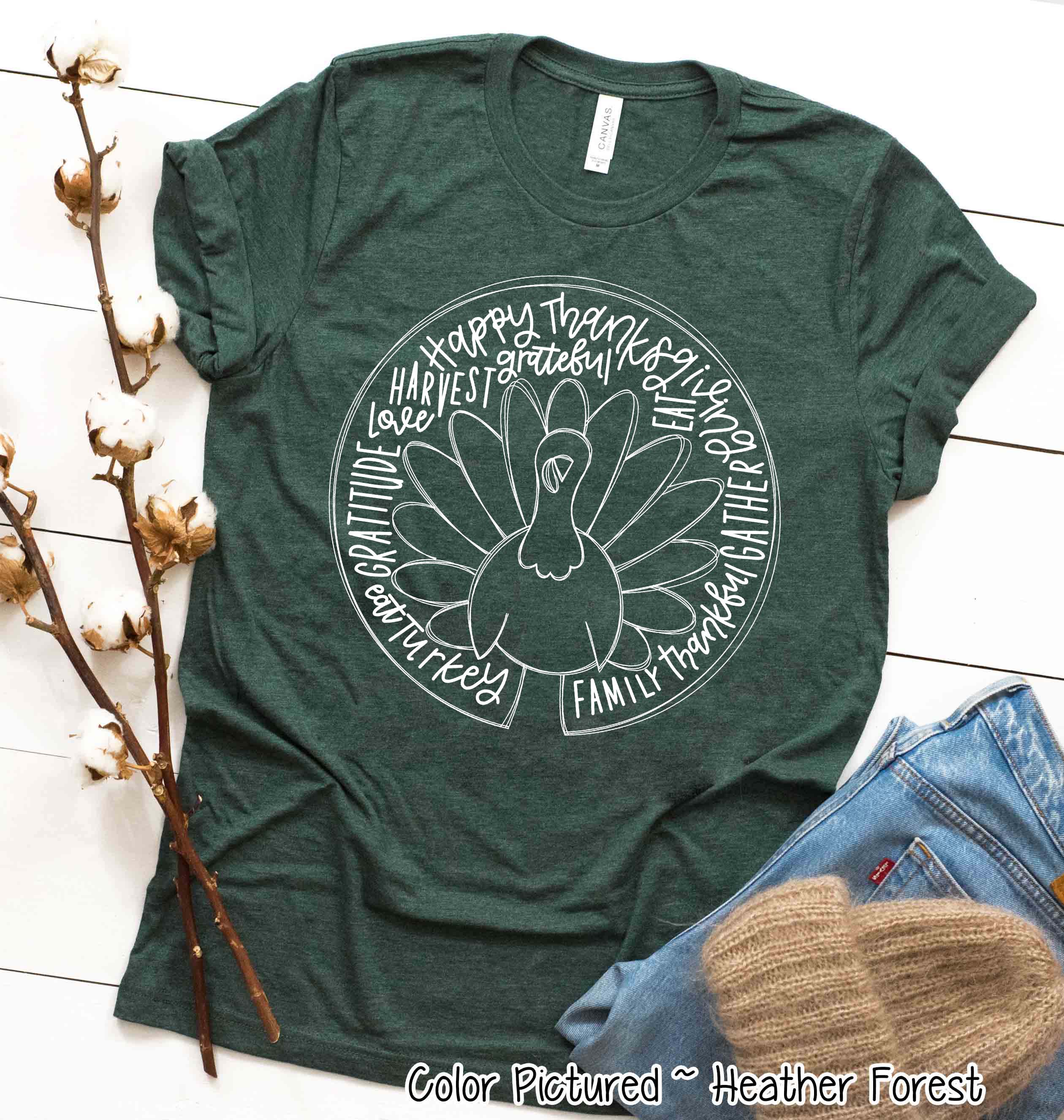 Turkey Doodle Happy Thanksgiving Tee
