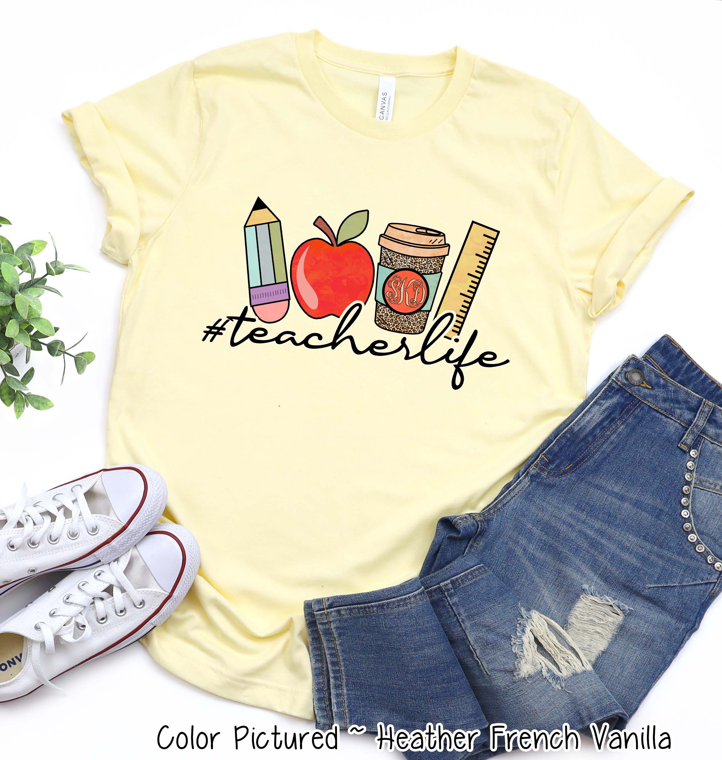 Monogram Teacher Life Tee