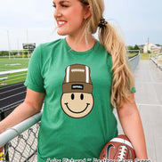 Cute Beanie Retro Football Game Day Tee