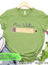 Personalized Zen Floral Pencil Back To School Name Tee