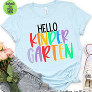 Rainbow Hello School Grade Student and Teacher Tee