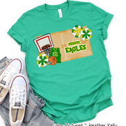 Personalized Basketball Court Fan Tee