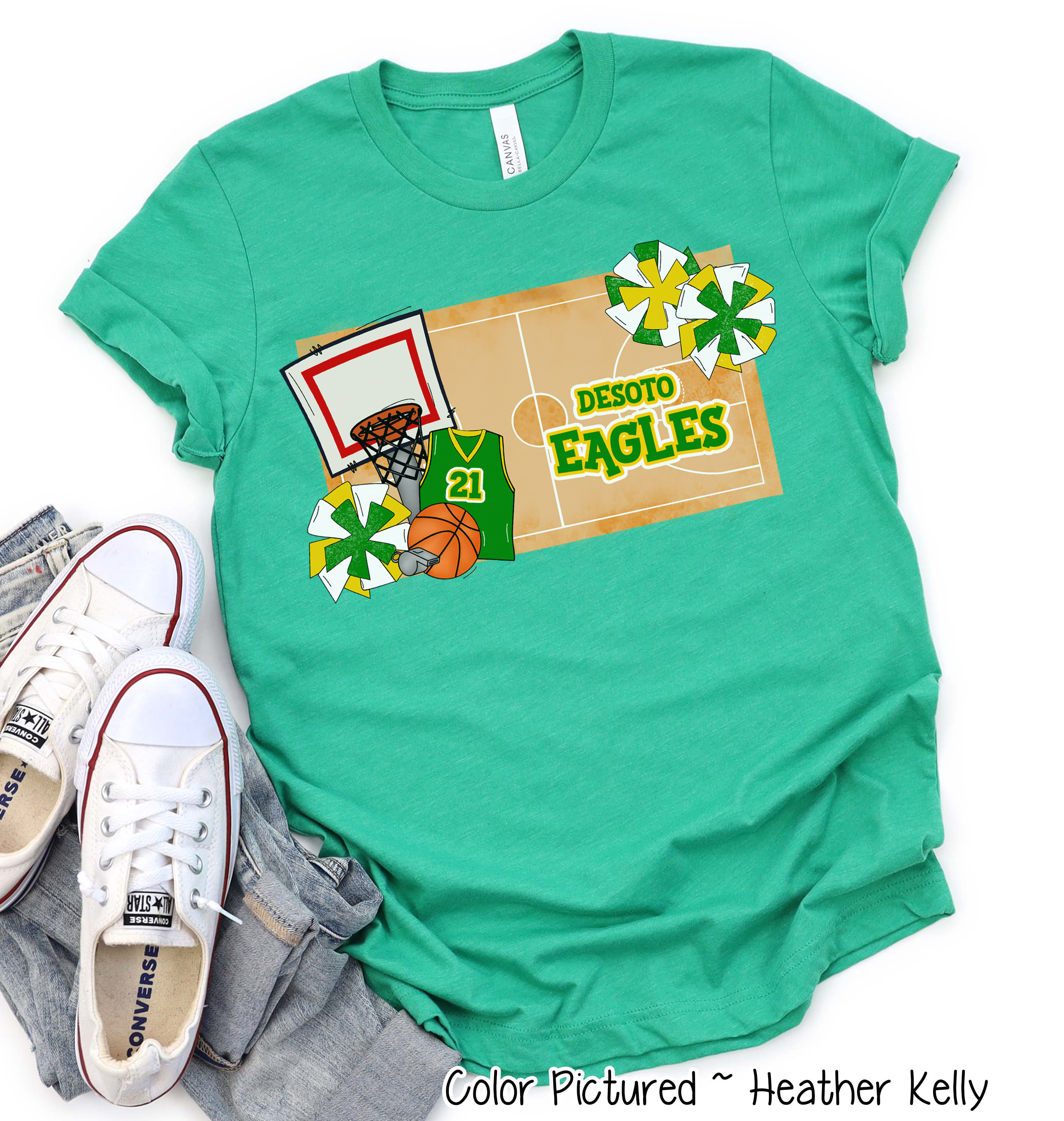 Personalized Basketball Court Fan Tee